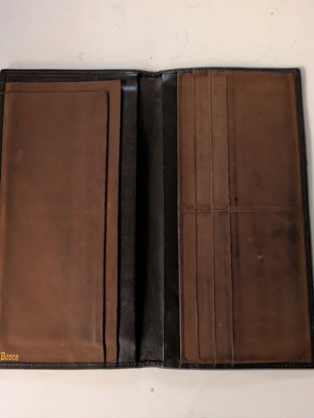 Bosca Brown Leather Wallet Long